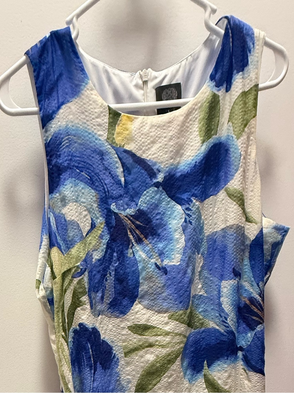 Vince Camuto Blue and White Floral Maxi Dress